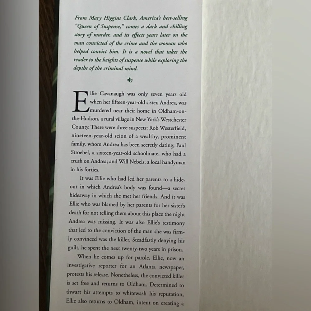 Daddy’s little Girl. Mary Higgins Clark. Excellent condition! Hard cover book.